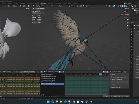 ParrotA12 Modello 3D