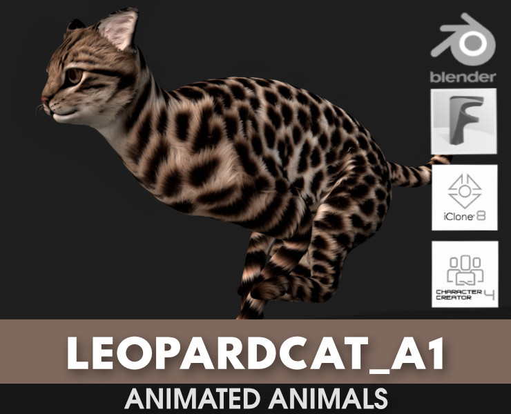 LeopardCat-A1 3D मॉडल .c4d .max .obj .3ds .fbx .stl .blend 