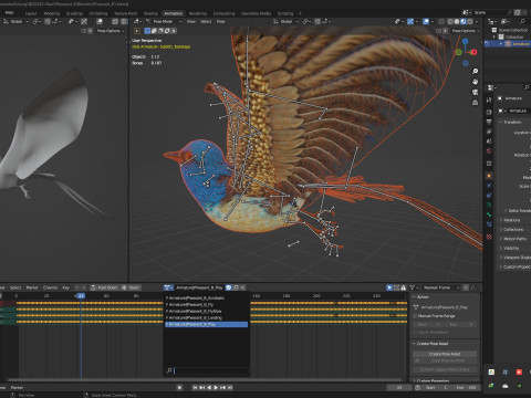 PheasantBirdB1 3D-Modell