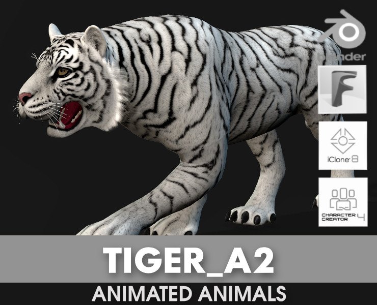 TigerA2 Modello 3D .c4d .max .obj .3ds .fbx .stl .blend 