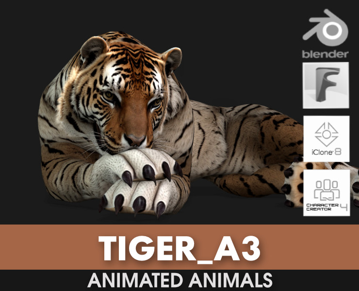 TigerA3 3Dモデル .c4d .max .obj .3ds .fbx .stl .blend 