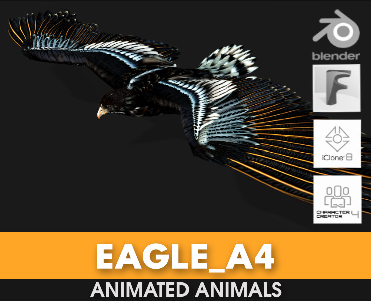 EagleA4 Model 3D .c4d .max .obj .3ds .fbx .stl .blend 