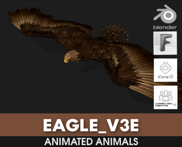 EagleV3E Modello 3D .c4d .max .obj .3ds .fbx .stl .blend 