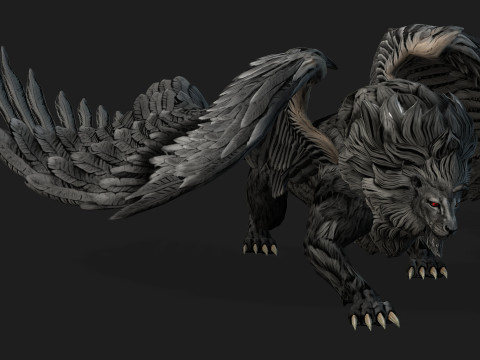 Lion GryphusA2 3D Model