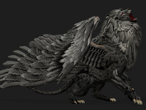 Lion GryphusA2 3D Model