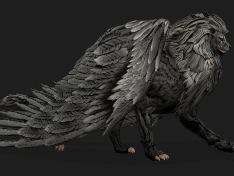 Lion GryphusA2 3D Model