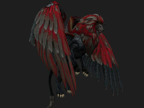Lion GryphusA3 3D Model