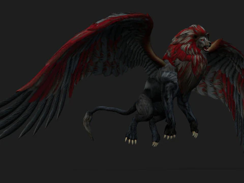 Lion GryphusA3 3D Model