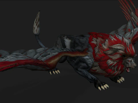 Lion GryphusA3 3D Model