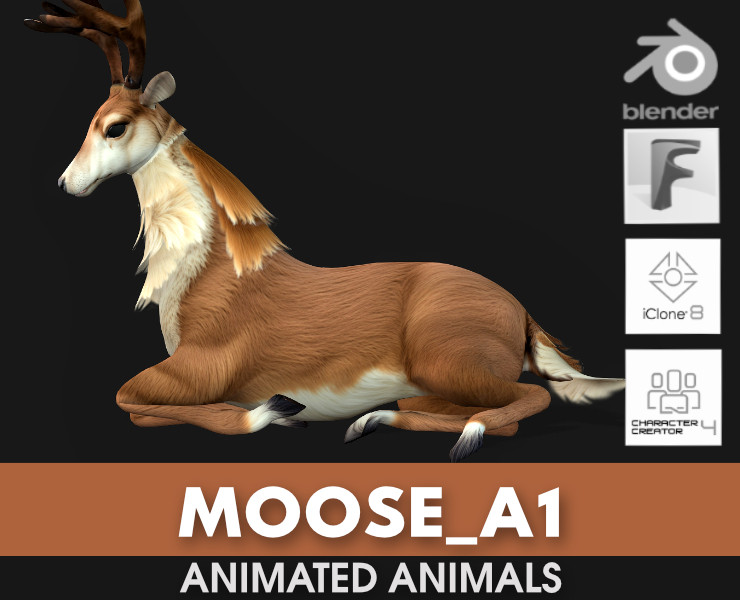 MooseA1 Modèle 3D .c4d .max .obj .3ds .fbx .stl .blend 