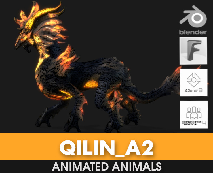 QiLinA2 3Dモデル .c4d .max .obj .3ds .fbx .stl .blend