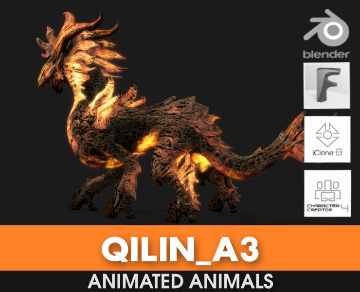 QiLinA3 Model 3D .c4d .max .obj .3ds .fbx .stl .blend
