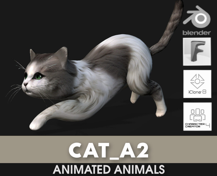 CatA2 3D Model .c4d .max .obj .3ds .fbx .stl .blend