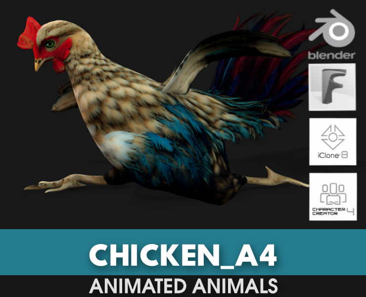 ChickenA4 Modelo 3D .c4d .max .obj .3ds .fbx .stl .blend