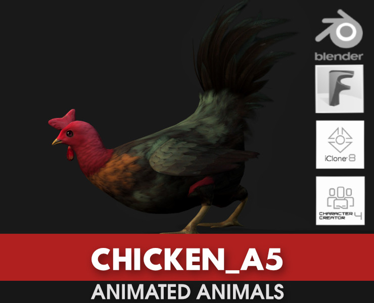 ChickenA5 Modelo 3D .c4d .max .obj .3ds .fbx .stl .blend
