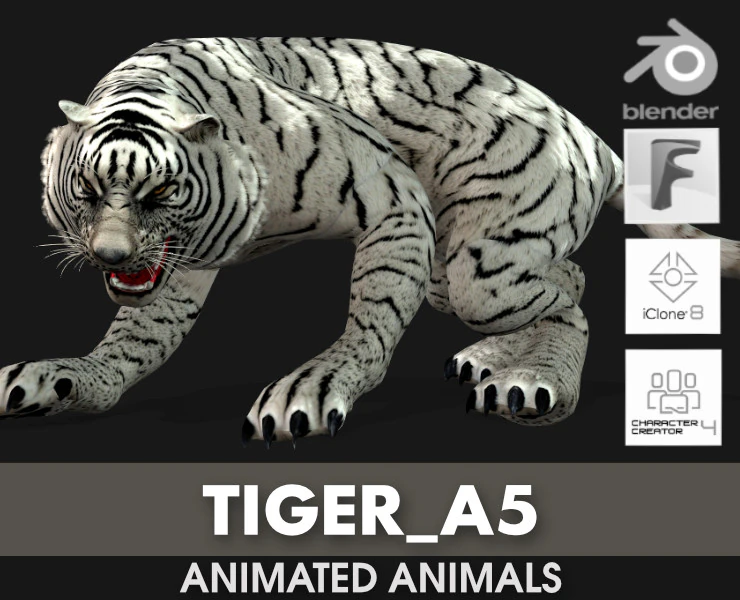 虎A5 3D 模型 .c4d .max .obj .3ds .fbx .stl .blend 