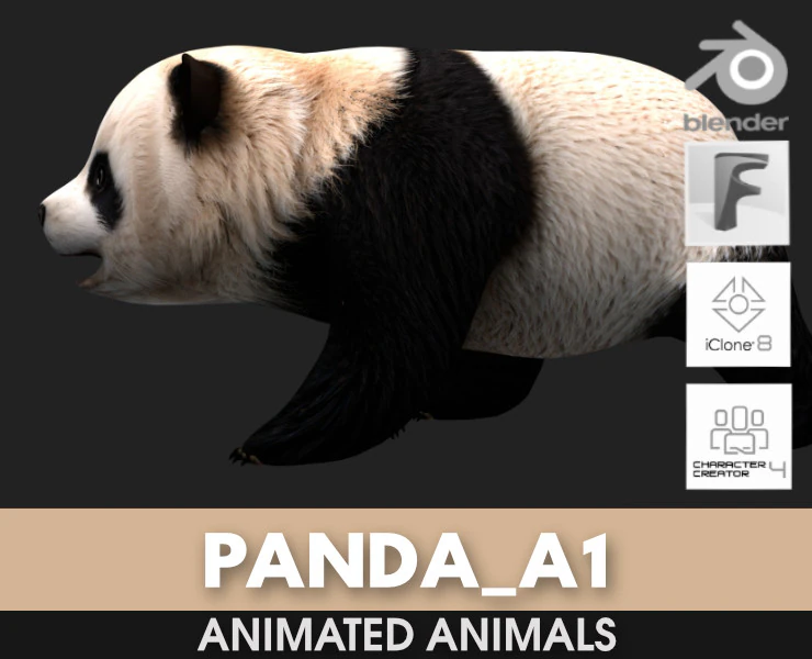 Panda-A1 Modelo 3D .c4d .max .obj .3ds .fbx .stl .blend 