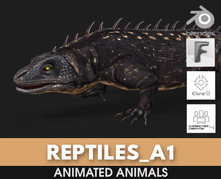 ReptilesA1 3D 모델 .c4d .max .obj .3ds .fbx .stl .blend