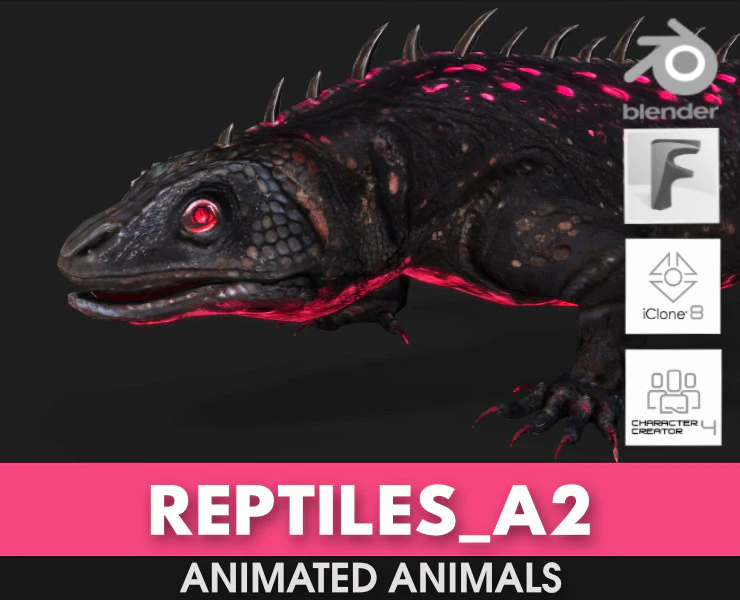 Reptiles-A2 Modelo 3D .c4d .max .obj .3ds .fbx .stl .blend 