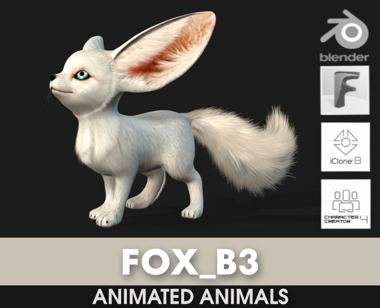FoxB3 Model 3D .c4d .max .obj .3ds .fbx .stl .blend