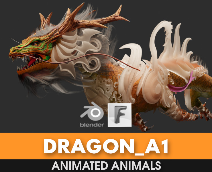 Dragon-A1 Model 3D .c4d .max .obj .3ds .fbx .stl .blend 