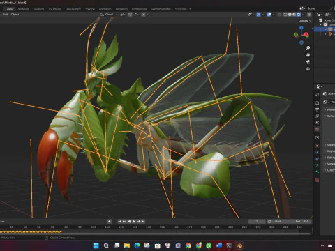 Bidsprinkhaan-A1 3D Model