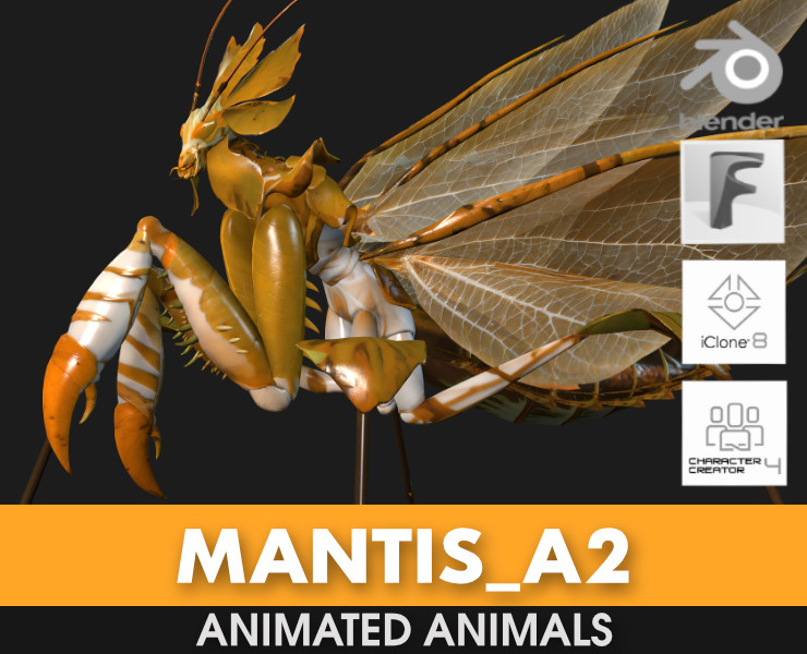 Mantis-A2 3D Model .c4d .max .obj .3ds .fbx .stl .blend
