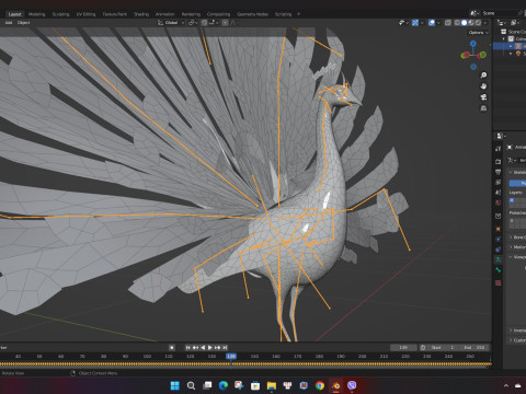 Peacock Black-A1 Modelo 3D