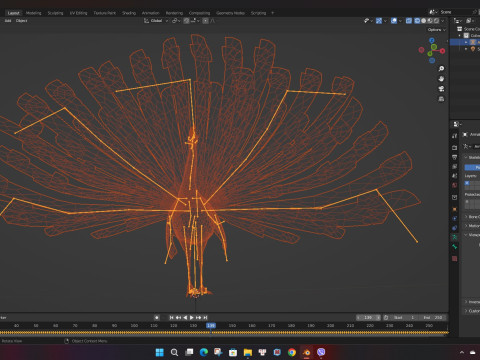 Peacock Black-A1 Modelo 3D