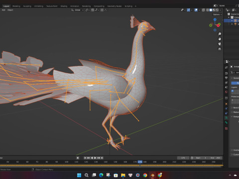 Peacock Black-A2 Modelo 3D