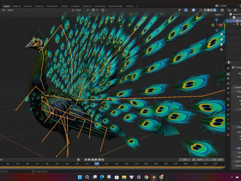 ピーコックブラック-A3 3Dモデル