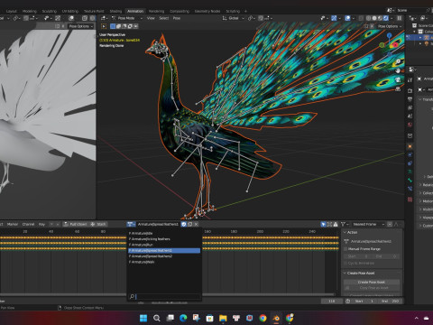 Peacock Black-A3 Modelo 3D