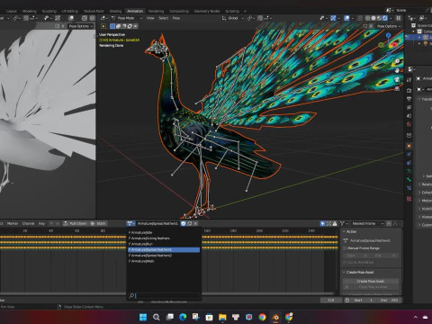 ピーコックブラック-A3 3Dモデル