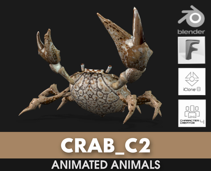 Crab-C2 Modello 3D .c4d .max .obj .3ds .fbx .stl .blend