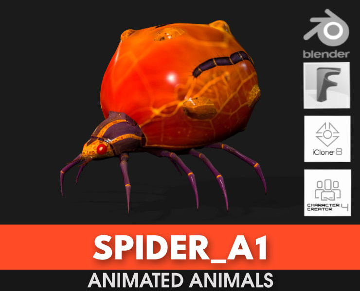 SpiderA1 Modèle 3D .c4d .max .obj .3ds .fbx .stl .blend 