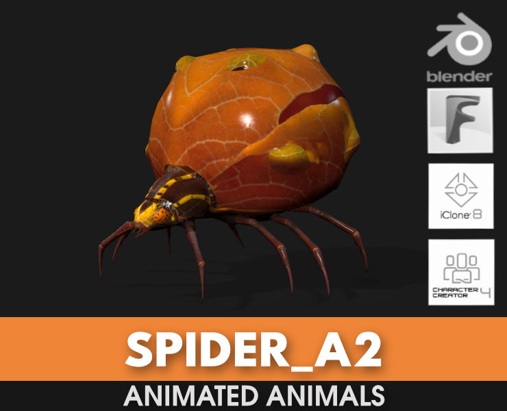 SpiderA2 3D Model .c4d .max .obj .3ds .fbx .stl .blend