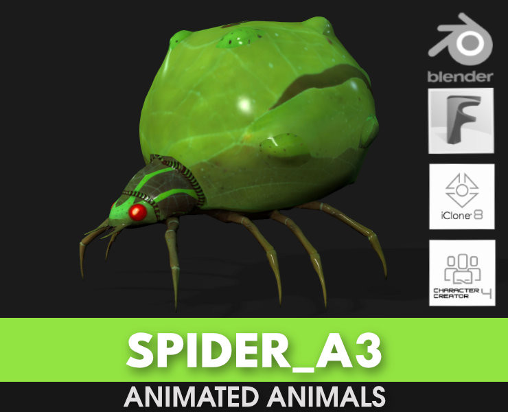 SpiderA3 3D 模型 .c4d .max .obj .3ds .fbx .stl .blend 