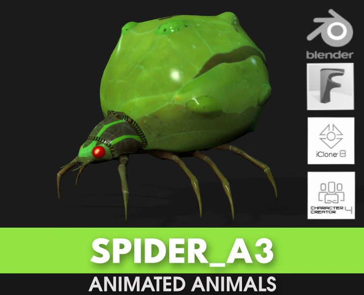 Spider-A3 3D Model .c4d .max .obj .3ds .fbx .stl .blend 