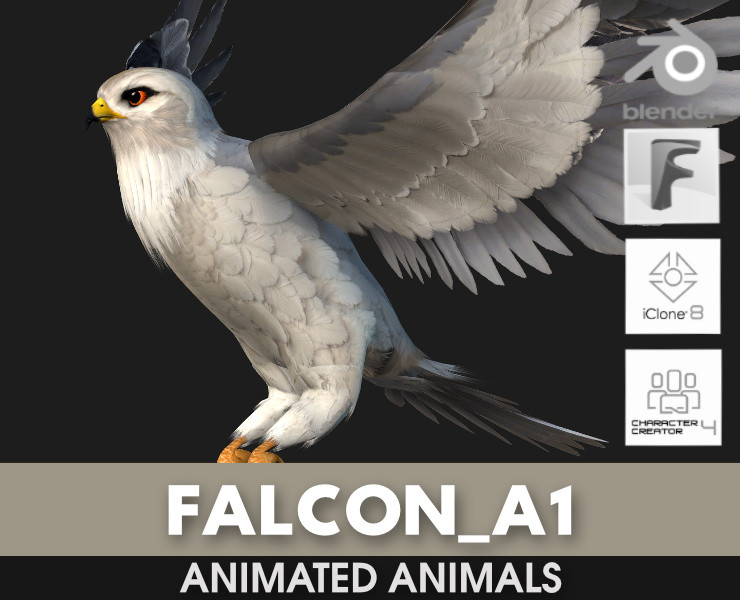 Falcon-A1 3D Модель .c4d .max .obj .3ds .fbx .stl .blend