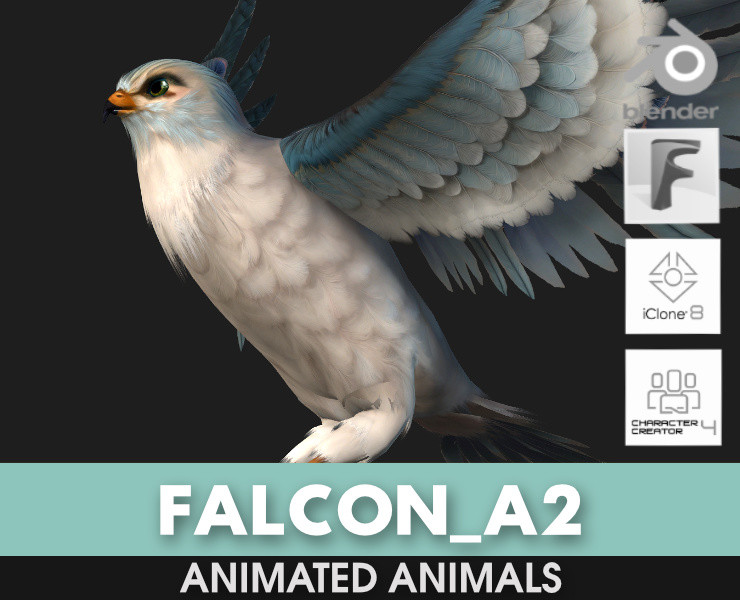 Falcon-A2 3D Модель .c4d .max .obj .3ds .fbx .stl .blend