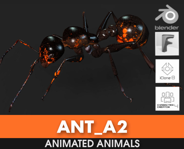 Ant-A2 3D Model .c4d .max .obj .3ds .fbx .stl .blend 