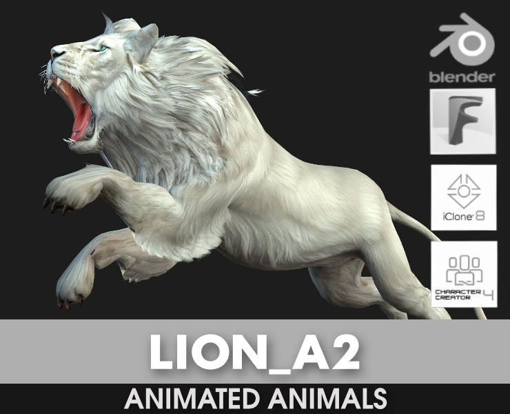 Leone-A2 Modello 3D .c4d .max .obj .3ds .fbx .stl .blend 
