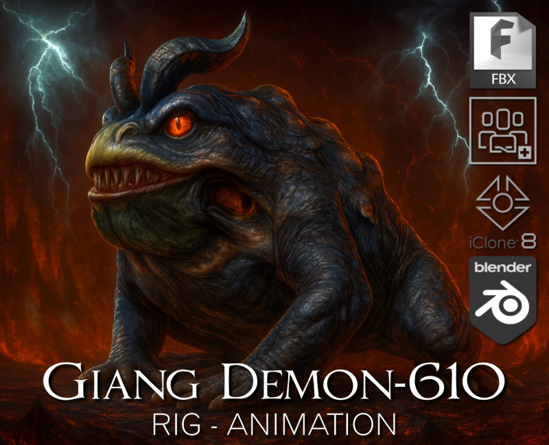 Giang Demon-610 3D Модель .c4d .max .obj .3ds .fbx .stl .blend 