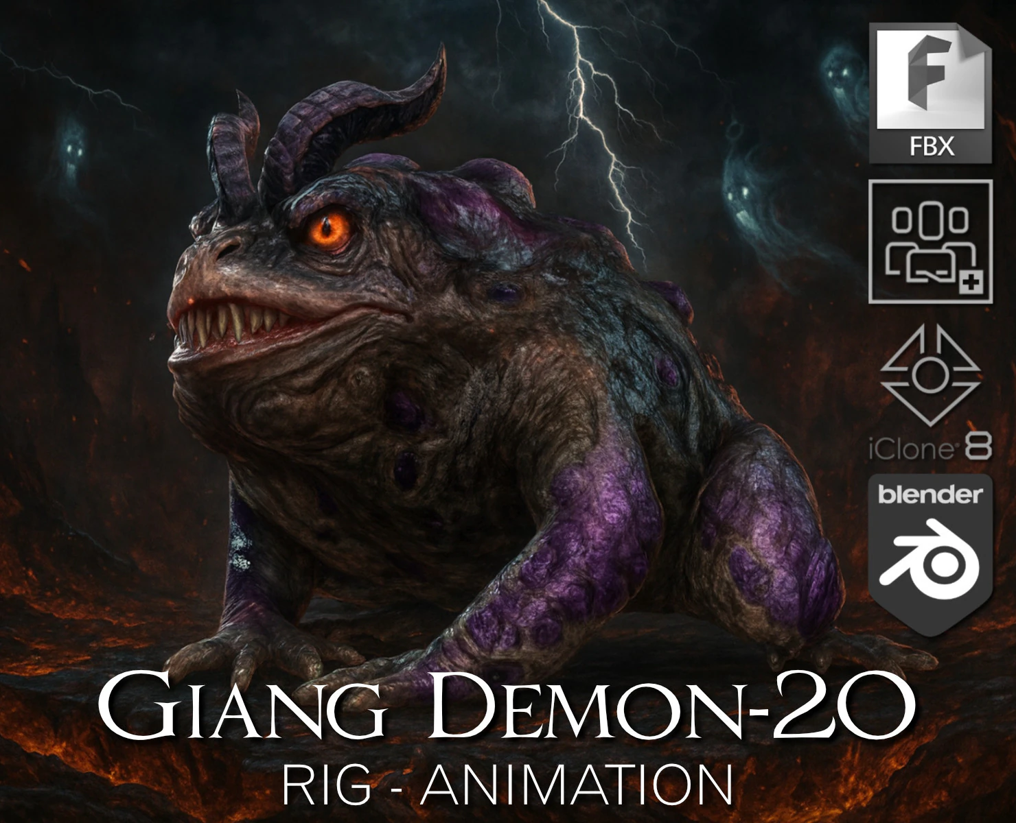 Giang Demon-20 3D Model .c4d .max .obj .3ds .fbx .stl .blend