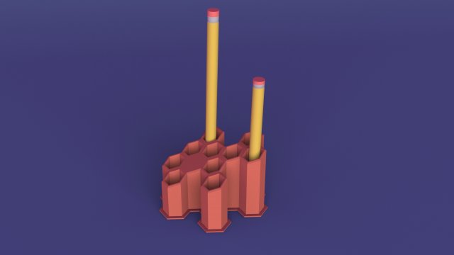 Pen holdervasedecorative 3D-Druckmodell .c4d .max .obj .3ds .fbx .stl .blend 