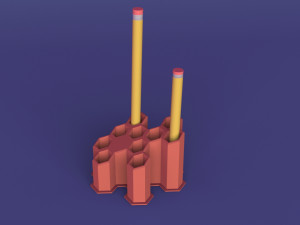 Pen holdervasedecorative 3D-Druckmodell