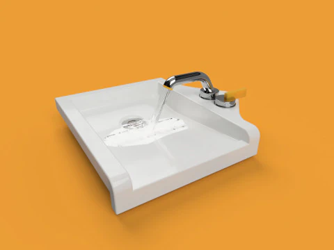 Accessible Bathroom with Inclusive Faucet Functional 3D Design 3D Model