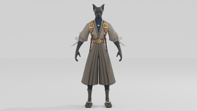 Azuki - Fortnite 3D Model .c4d .max .obj .3ds .fbx .stl .blend 