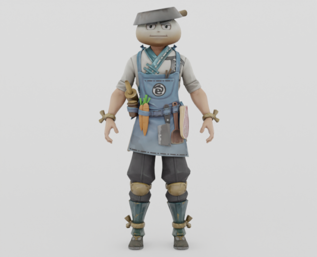 Bao Bro Beef - Fortnite 3D Model .c4d .max .obj .3ds .fbx .stl .blend 
