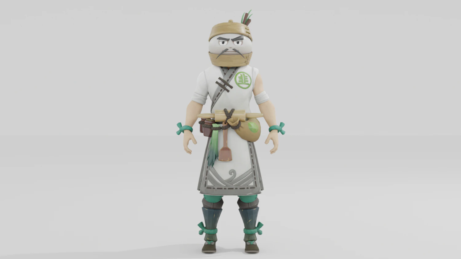 Bao Bro Veggie- Fortnite 3D Model .c4d .max .obj .3ds .fbx .stl .blend 
